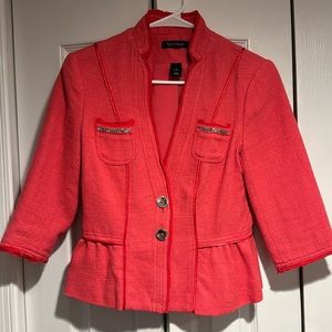 White House Black Market Coral Peach Work Business Jacket Blazer